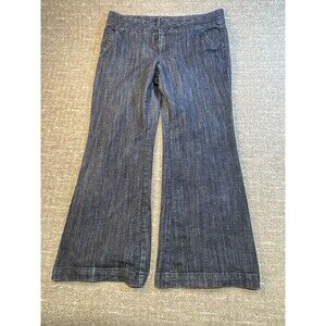 Women’s Maurices 15/16 Are Dark Denim Trousers Wide Leg Flare Jean